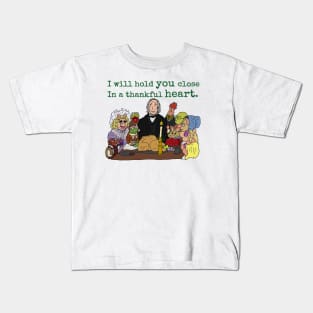 The Muppet Christmas Carol - Thankful Heart, large text Kids T-Shirt